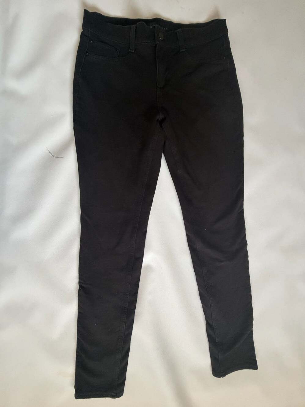 Attention Black Skinny Jeans M Stretchy Jeggings Ankle High Waist Basic Goth